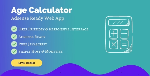 Age Calculator – Pure Javascript & Adsense Ready Web App