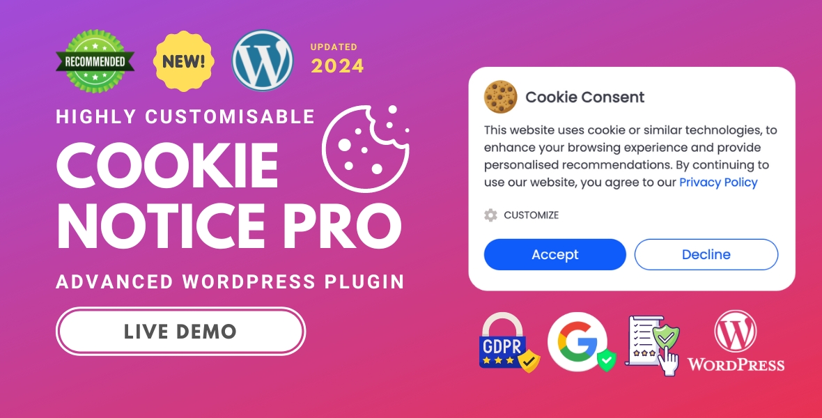 Cookie Notice Pro | Advanced WordPress Plugin