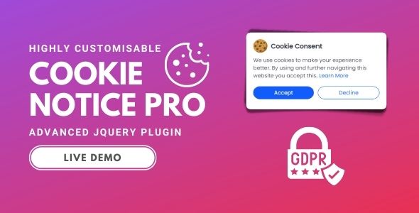 Cookie Notice Pro | Advanced jQuery Plugin