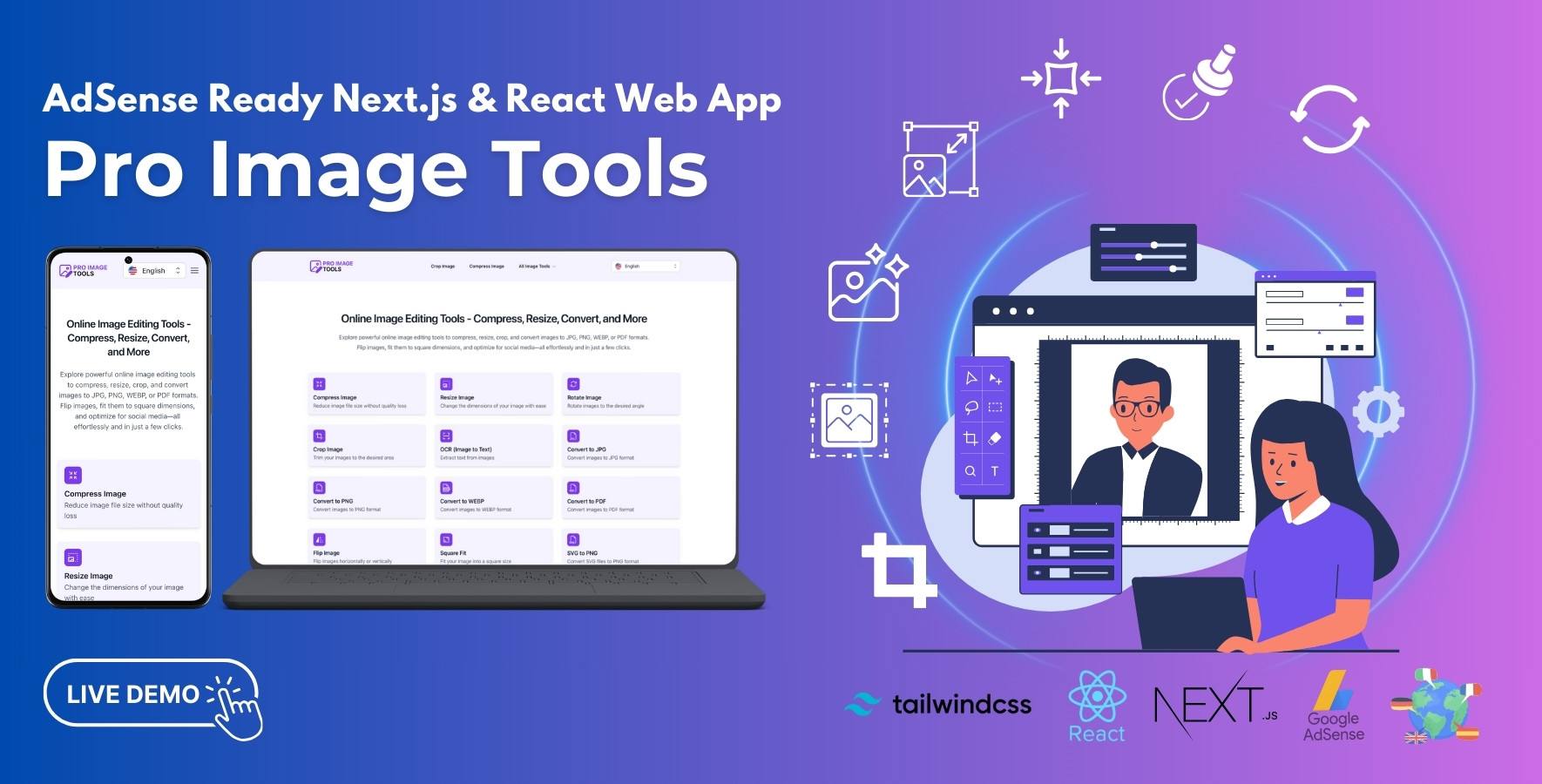 Pro Image Tools | AdSense Ready Next.js & React Web App